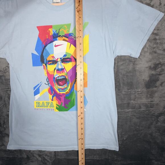 GILDAN Rafael Nadal T-Shirt 100% Cotton Multicolor Large - Picture 6 of 6